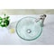 Anzzi Kolokiki Vessel Sink with Pop-Up Drain in Crystal Clear Floral S214 - alternate 6